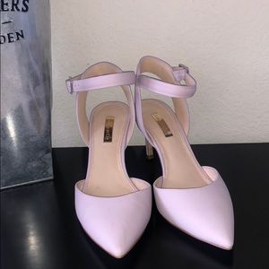 Louise et Cie lavender heels with ankle strap